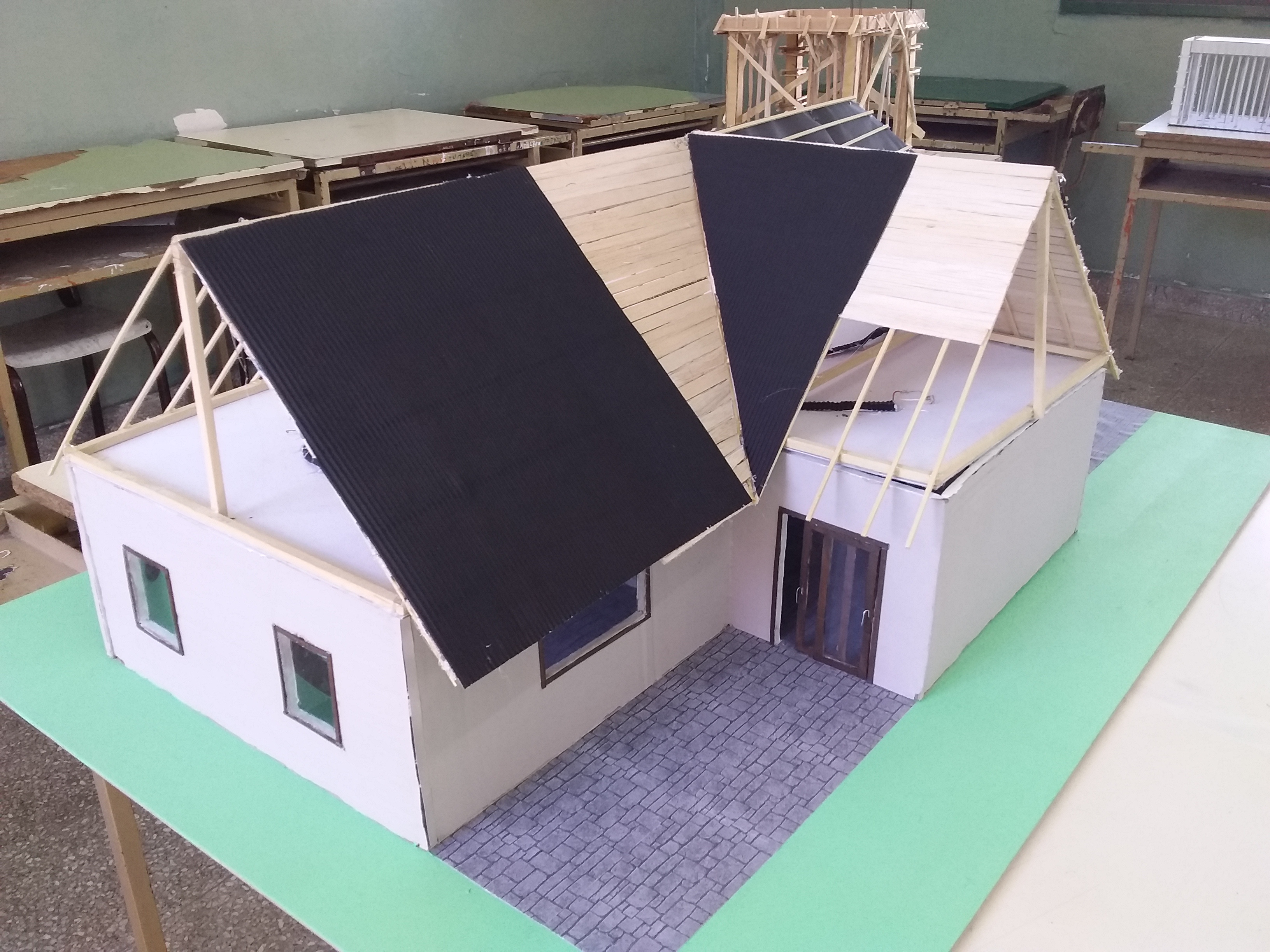 Maqueta de vivienda, vista del taller
